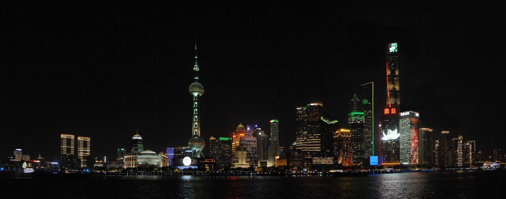 Panoramic View of the City in the Shanghai Tower