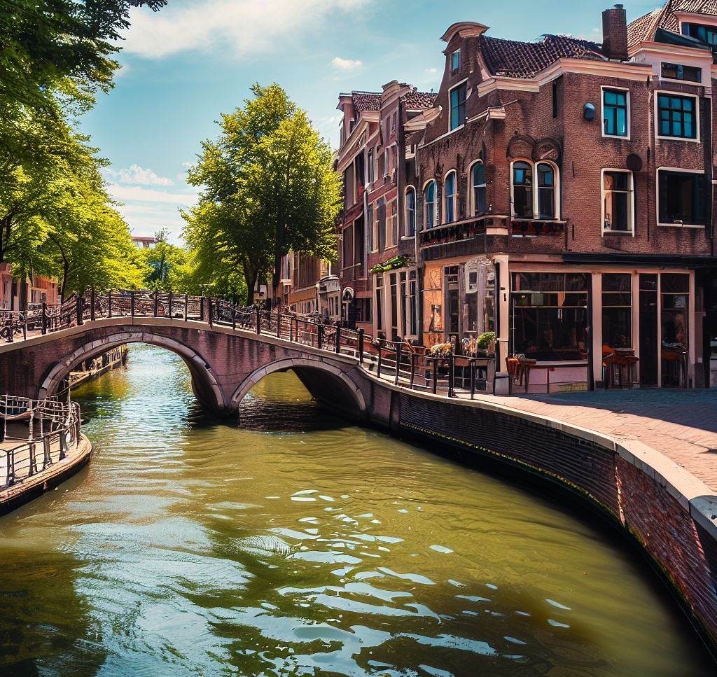 Canals and Bridges Roam Around the City
